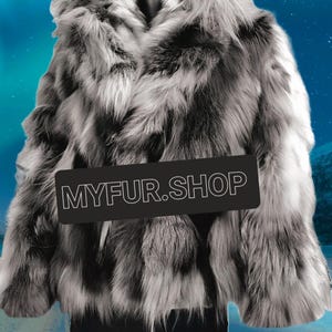 MENS SILVER FOX Jacke!Brandneuer echter natürlicher Pelz!