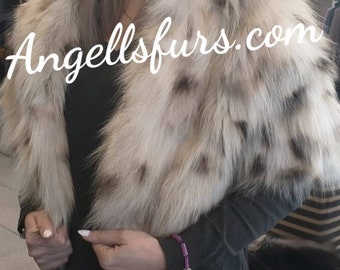 New!Natural Real ONE size FOX Fur Bolero!Order ANY Color!