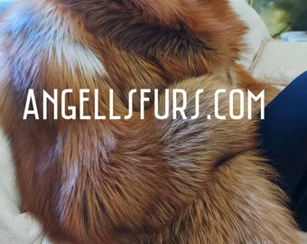 MEN'S RED FOX Coat with Big Collar!Order Any Color!Brand New Real Natural Genuine Fur!