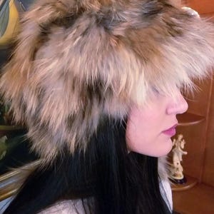 Finn Raccoon Fur HAT!Brand New Real Natural Genuine Fur