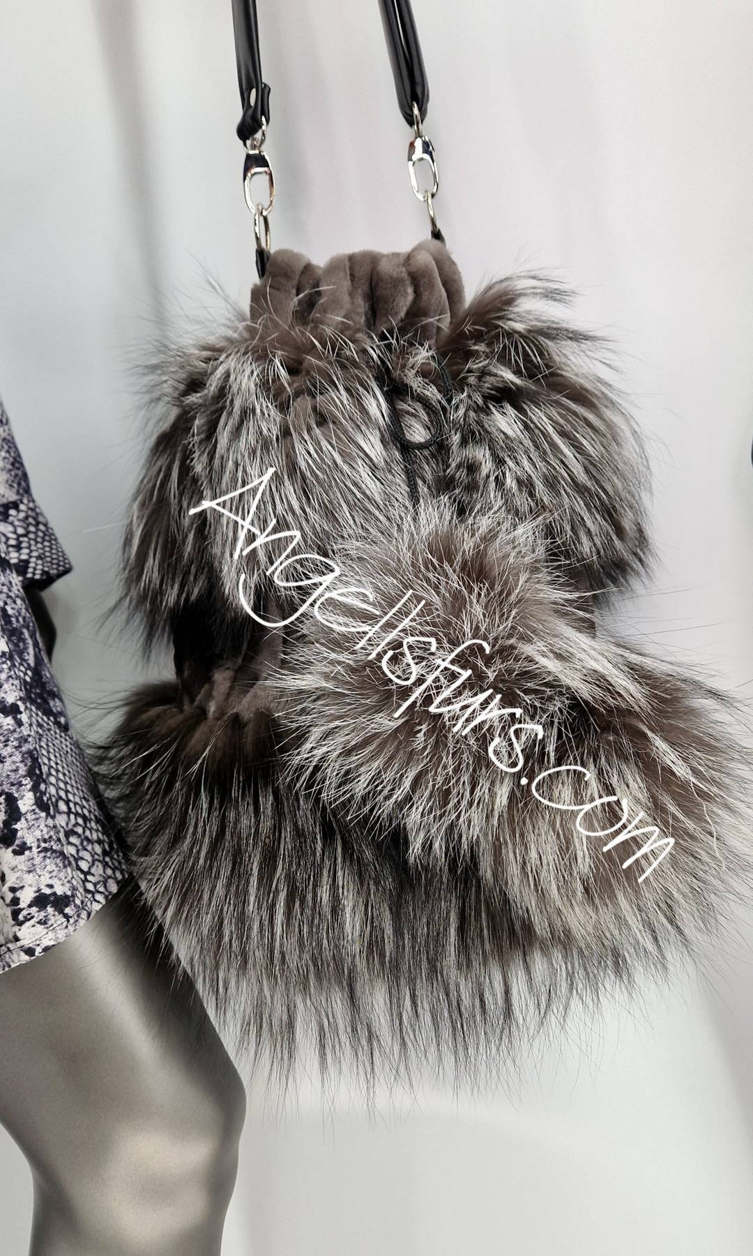 SILVER FOX Fur SACHET Bagsbrand New Real Natural Genuine Fur Etsy