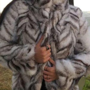BLACK KROSS MINK Fur jacket!Brand New Real Natural Genuine Fur!