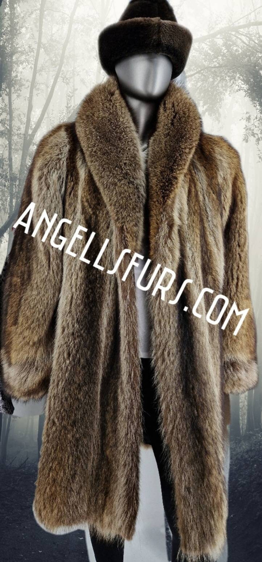 Mens raccoon best sale coat