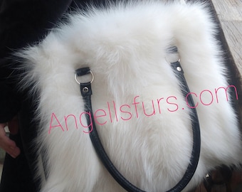 FOX FUR BAG!Brand New Real Natural Genuine Fur!