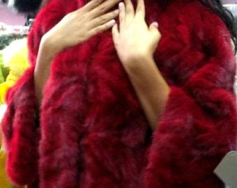 MINK CAPE!One Size!Brand New Real Natural Genuine Fur!