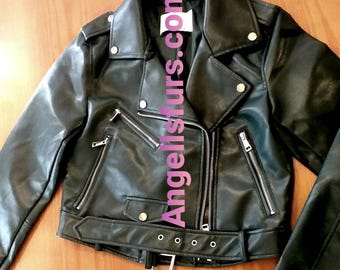 Short BIKER Leather Jacket!