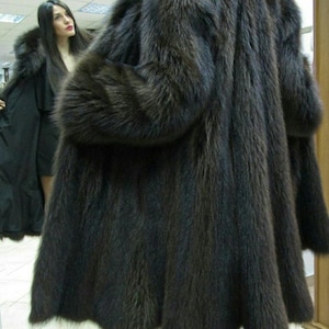 BROWN RACCOON Fur Coat!Brand New Real Natural Genuine Fur