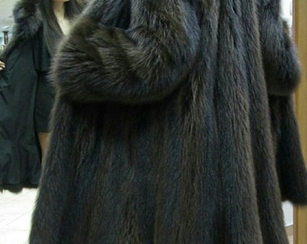 BROWN RACCOON Fur Coat!Brand New Real Natural Genuine Fur