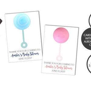 Baby Rattle Lip Balm Baby Shower Favor Tags | Baby Shower Party Favors | EOS Baby Shower Favors (Boy or Girl) | Baby Sprinkle Party Favors