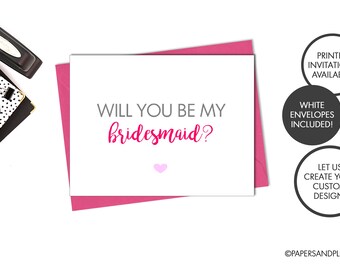 Will You Be My Bridesmaid Card? | Bridal Party Card | Bridal Party Gifts | Bridesmaid Gifts | Wedding Party Gifts