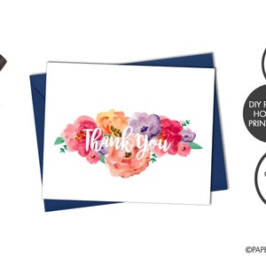 DIGITAL FILE - Floral Thank You Card | Bridal Shower | From the Bride | Thank You Notes | Future Mrs. Bridal Shower Thank You Notes