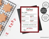 DIGITAL FILE - Christmas "Dear Santa" Wish List | Kids Christmas Wish List | Fill in the Blank Christmas Wish List