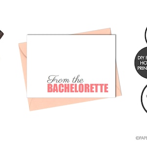 DIGITAL FILE - "From the Bachelorette" Thank You Card | Bridal Shower | Future Mrs. Thank You | Bachelorette Party Thank You | Note Card