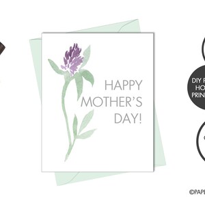 DIGITAL FILE - Mother's Day Card | Cards for Moms | Mom's Day Cards | Happy Mother's Day | Wildflower Card | Blank Greeting Card | Best Mom