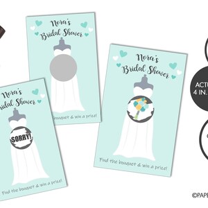 PRINTED Scratch off Cards | Bridal Shower Game | Bridal Shower Activity | Scratch off Game | Wedding Dress Shower Game | Bridal Scratch Off