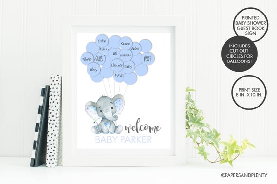 Baby Shower Balloon Guest Book Print Elephant Baby Shower Etsy Baby Shower Balloon Guest Book Print Elephant Baby Shower Etsy