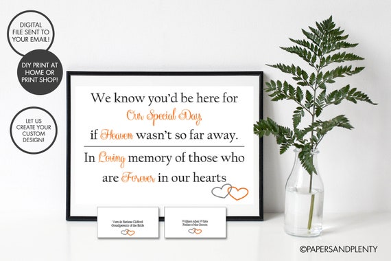 Wedding Ceremony Memory Table Sign Name s Wedding Table Etsy