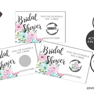 PRINTED Scratch off Cards | Bridal Shower Game | Bridal Shower Activity | Scratch off Game | Bridal Shower Scratch Off Card | Scratch & Win