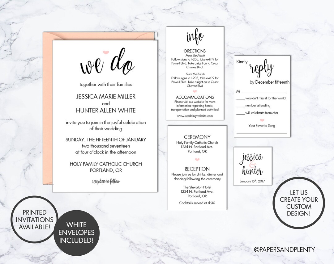 Wedding Invitation Insert Cards we Do Wedding Invitation Simple/modern