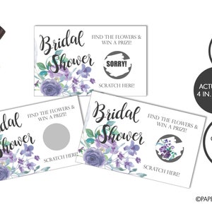 PRINTED Scratch off Cards | Bridal Shower Game | Bridal Shower Activity | Scratch off Game | Bridal Shower Scratch Off Card | Scratch & Win