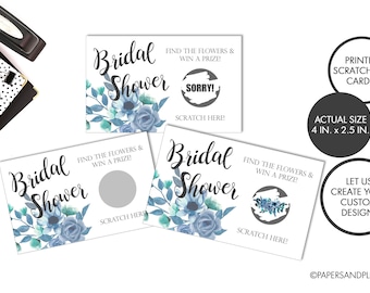 PRINTED Scratch off Cards | Bridal Shower Game | Bridal Shower Activity | Scratch off Game | Bridal Shower Scratch Off Card | Scratch & Win