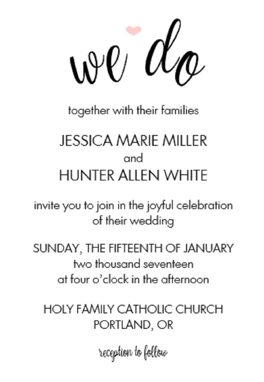 Wedding Invitation Insert Cards we Do Wedding Etsy