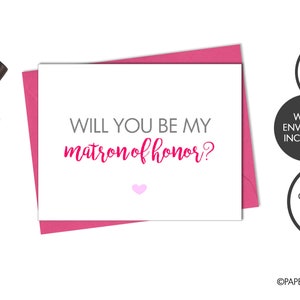 Will You Be My Maid/Matron of Honor Card | Bridal Party Card | Bridal Party Gifts | Wedding Party Gifts - Printable File