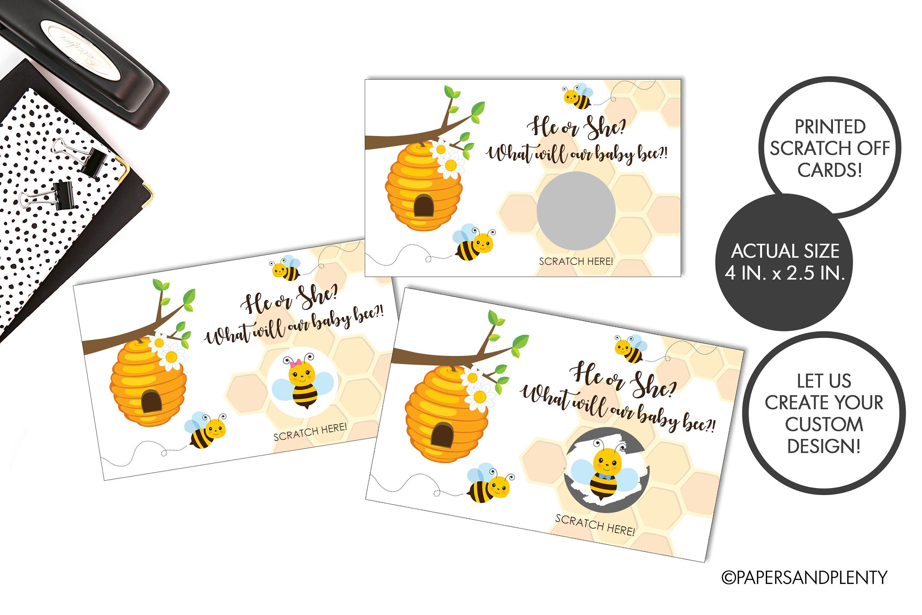 Sweet As Can Bee Baby Shower Scratch Off Game – Paper Cute Ink