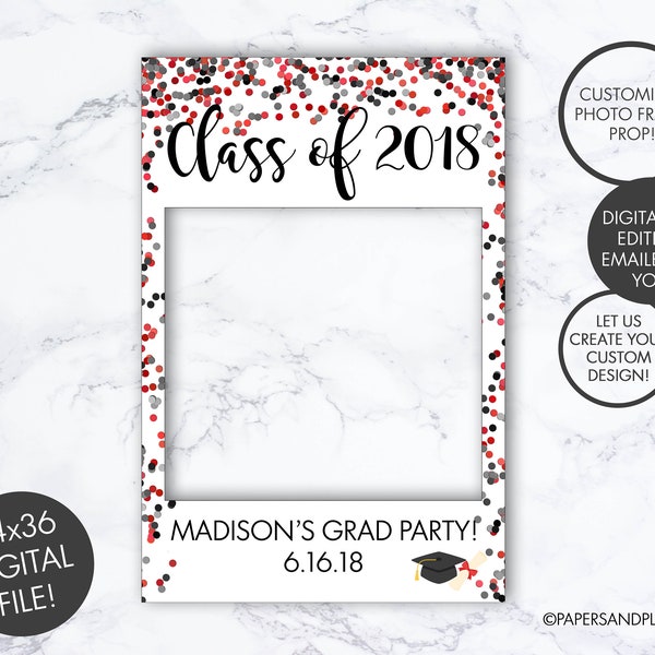 DIGITAL FILE - Photo Prop Frame | Class of 2023 | Graduation Photo Prop Frame | Grad Party Photo Prop Frame | Congratulations