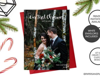 DIGITAL OR PRINTED Photo Christmas Card | First Christmas Card | Newlywed Holiday Photo Card | Personalized Photo Card | Merry Christmas