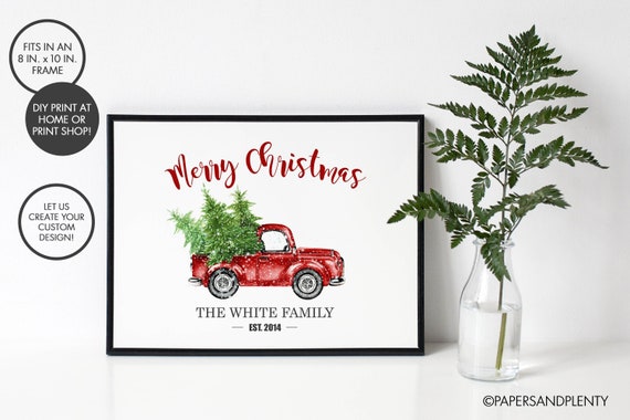 Merry Christmas Holiday Print | Christmas Tree Farm Sign | Family Christmas Farm Print | Home Decor | Family Est. Sign | Christmas Wall Art