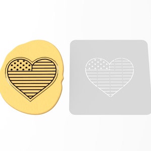 America Heart Stencil - FAST Shipping - Choose Your Own Size!