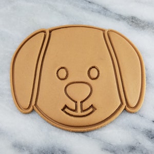 Puppy Dog Face Cookie Cutter 2-Piece, Stamp & Outline #2 - SHARP EDGES - FAST Shipping - Choose Your Own Size!