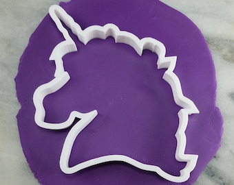 Unicorn Head Cookie Cutter Outline #3 - SHARP EDGES - FAST Shipping - Choose Your Own Size!