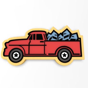 Firework Truck Cookie Cutter | Stamp | Stencil | Debosser - SHARP EDGES - FAST Shipping - Choose Your Own Size!