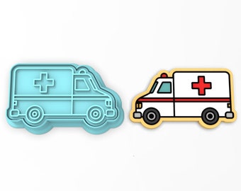 First aid Stamp 20mm Mini Stamps S501 Planner Stamp Ambulance Rubber Stamp 16mm Cute Ambulance Stamp
