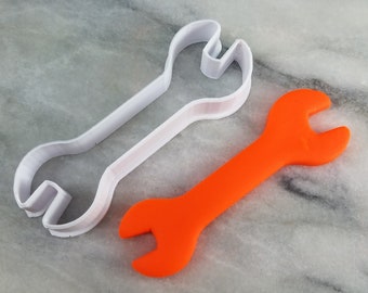 Wrench Cookie Cutter Outline #1 - SHARP EDGES - FAST Shipping - Choose Your Own Size!