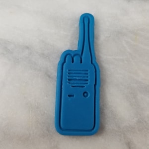 Police Radio Cookie Cutter 2-Piece, Outline & Stamp 1 - SHARP EDGES - FAST Shipping - Choose Your Own Size!