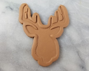 Deer Antlers Cookie Cutter 2-Piece, Outline & Stamp 3 - SHARP EDGES - FAST Shipping - Choose Your Own Size!