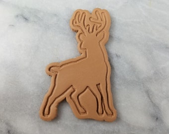 Deer Buck Cookie Cutter 2-Piece, Outline & Stamp 1 - SHARP EDGES - FAST Shipping - Choose Your Own Size!