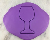 Wine Glass Cookie Cutter Outline - SHARP EDGES - FAST Shipping - Choose Your Own Size