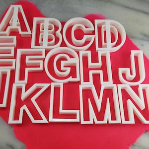 Coolvetica Cookie Cutter Letter Set - SHARP EDGES - FAST Shipping - Choose Your Own Size!