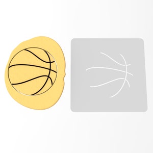 Basketball Cookie Cutter Stamp Stencil SHARP EDGES FAST Shipping Choose Your Own Size image 4