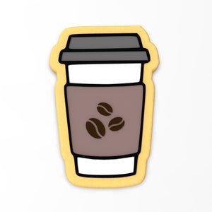 Coffee Cup Cookie Cutter | Stamp | Stencil - SHARP EDGES - FAST Shipping - Choose Your Own Size! #2