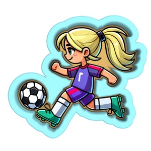 Soccer Girl Dribbling Cookie Cutter | Stamp | Stencil - SHARP EDGES - FAST Shipping - Choose Your Own Size! #1