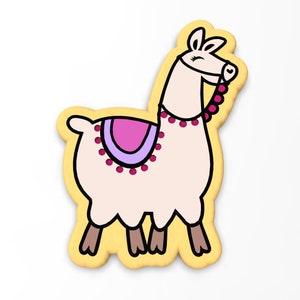 Llama Cookie Cutter | Stamp | Stencil - SHARP EDGES - FAST Shipping - Choose Your Own Size! #2