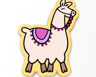 Llama Cookie Cutter | Stamp | Stencil - SHARP EDGES - FAST Shipping - Choose Your Own Size! #2