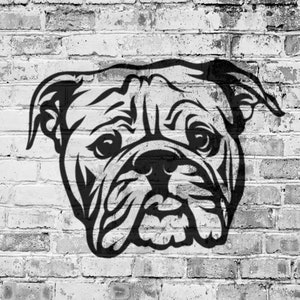 Bulldog Realistic Stencil | REUSABLE, DURABLE, WASHABLE Craft Stencil | Use for Signs, Walls, Canvas & More!