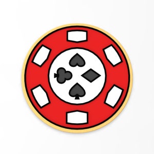 Poker Chip Cookie Cutter | Stempel | Schablone #1 - SCHARFE KANTEN - SCHNELLER Versand - Wählen Sie Ihre eigene Größe!