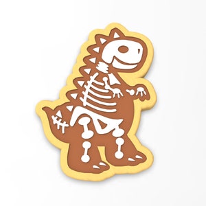 T Rex Bones Cookie Cutter | Stamp | Stencil - SHARP EDGES - FAST Shipping - Choose Your Own Size!
